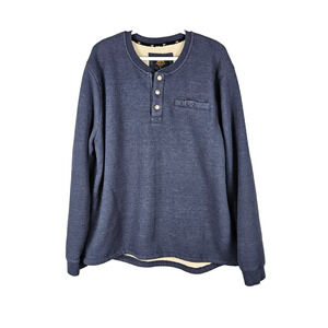 Lee Premium Sherpa Lined Thermal Waffle Shirt Mens Size XL Blue Sweater Work